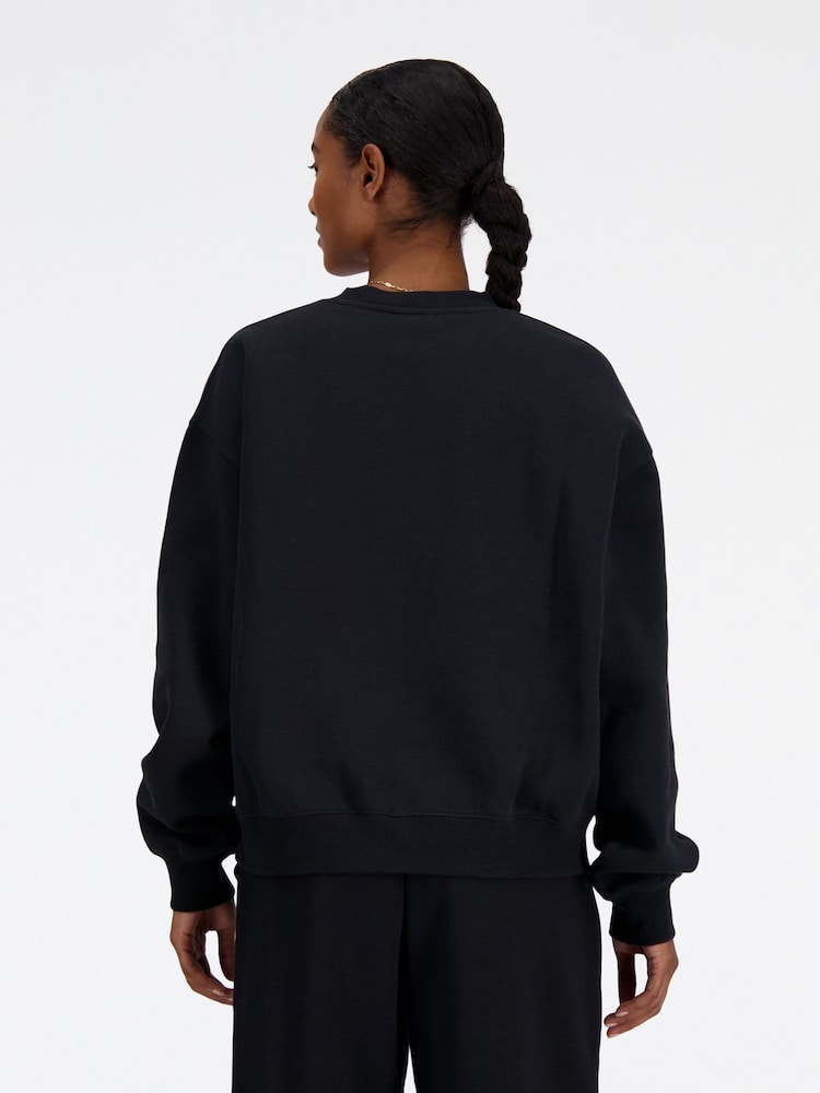 New Balance Black Essentials Crew Neck Sweat Tops - Image 2 of 5