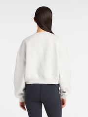 New Balance Grey Linear Hertiage Sweat Top - Image 2 of 6