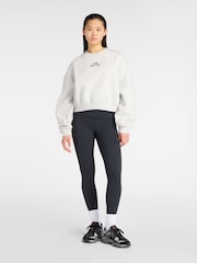 New Balance Grey Linear Hertiage Sweat Top - Image 3 of 6