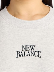 New Balance Grey Linear Hertiage Sweat Top - Image 5 of 6