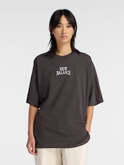 New Balance Black Linear Heritage Oversized T-Shirt - Image 1 of 7
