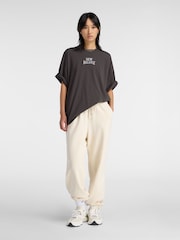New Balance Black Linear Heritage Oversized T-Shirt - Image 3 of 7