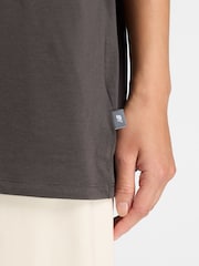 New Balance Black Linear Heritage Oversized T-Shirt - Image 6 of 7