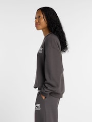 New Balance Black Womens Reimagined Crew Sweat Top - Image 4 of 6