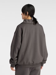 New Balance Brown Linear Heritage Half Zip Top - Image 2 of 7