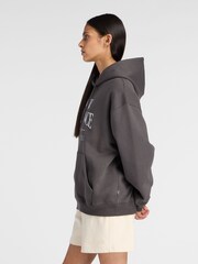 New Balance Grey Linear Heritage Hoodie - Image 6 of 7