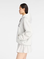 New Balance White Linear Heritage Hoodie - Image 3 of 8