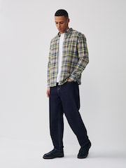 Navy Madras Check Long Sleeve Shirt - Image 3 of 6