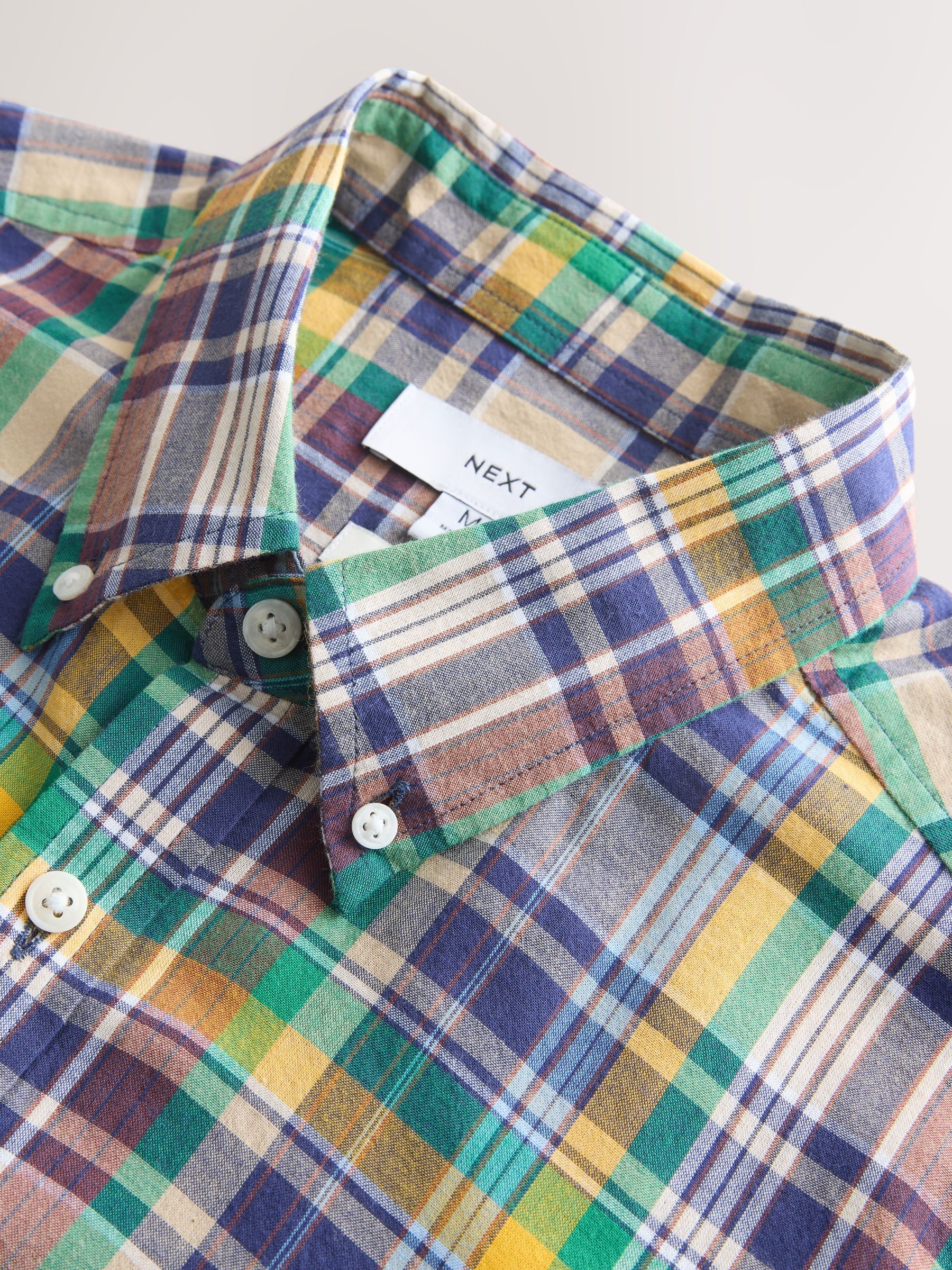 Buy Navy Madras Check Long Sleeve Shirt from Next USA