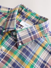 Navy Madras Check Long Sleeve Shirt - Image 5 of 6