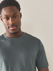 Deep Green - Slim Fit  - Signature SUPIMA ® Cotton Crew Neck футболка - 7ичинен 2 сүрөт