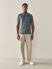 Deep Green - Slim Fit  - Signature SUPIMA ® Cotton Crew Neck футболка - 7ичинен 3 сүрөт