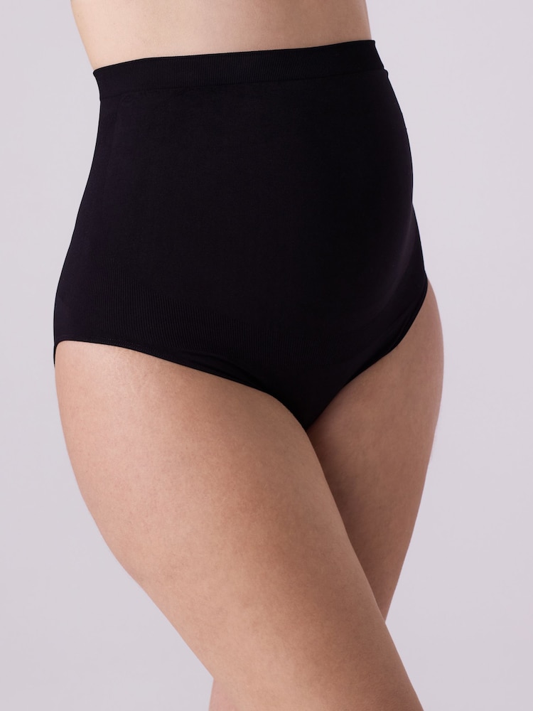 Black/Pink Full Brief Maternity Short Knickers 2 Pack - Image 2 of 10