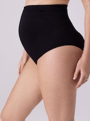 Black/Pink Full Brief Maternity Short Knickers 2 Pack - Image 4 of 10