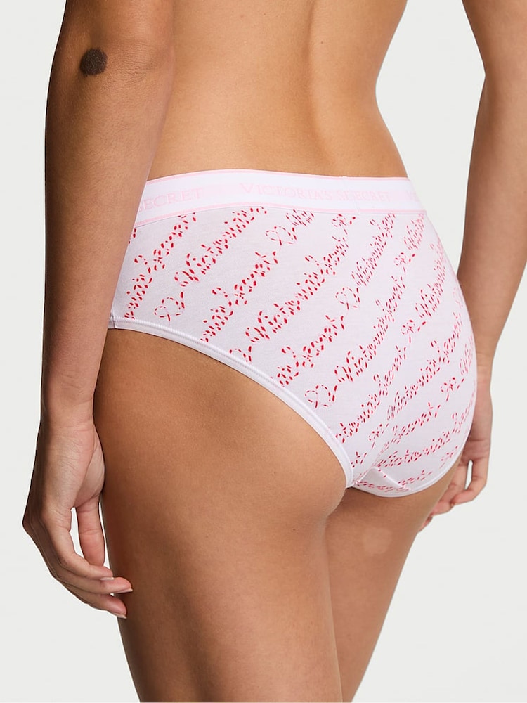 Victoria's Secret White Script Hipster Logo Knickers - Image 2 of 2 Victoria's Secret White Script Hipster Logo Knickers - Image 2 of 2