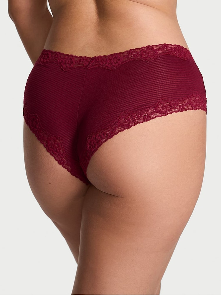 Victoria's Secret Sangria Red Cheeky Lace Waist Knickers - Image 2 of 2 Victoria's Secret Sangria Red Cheeky Lace Waist Knickers - Image 2 of 2