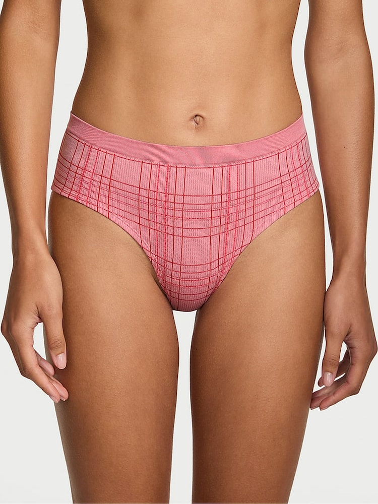 Victoria's Secret Pretty Blossom Pink Tartan Hipster Shimmer Knickers - Image 1 of 2 Victoria's Secret Pretty Blossom Pink Tartan Hipster Shimmer Knickers - Image 1 of 2