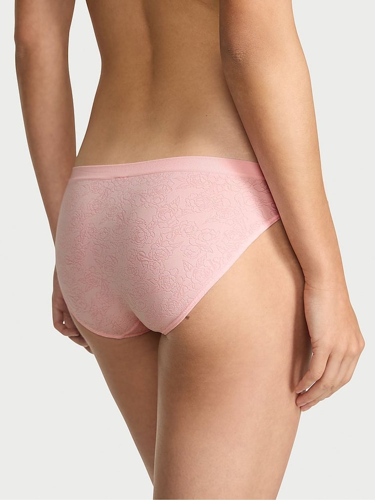 Victoria's Secret Angel Pink Sketch Floral Bikini Knickers - Image 2 of 3