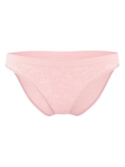 Victoria's Secret Angel Pink Sketch Floral Bikini Knickers - Image 3 of 3