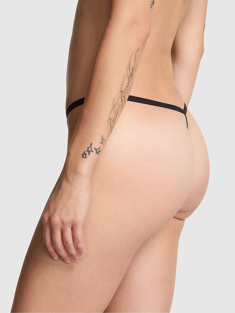 Victoria's Secret PINK Black Cherry Print G-String No Show Knickers - Image 2 of 3