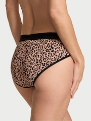 Victoria's Secret Natural Leopard Black Hipster Logo Shine Patch Knickers - Image 2 of 2