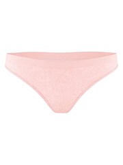 Victoria's Secret Angel Pink Sketch Floral Thong Knickers - Image 3 of 3