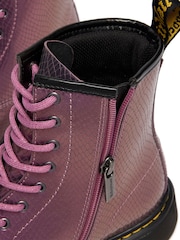 Dr. Martens Pink 1460 Y Copper Reptile Emboss Shoes - Image 4 of 4