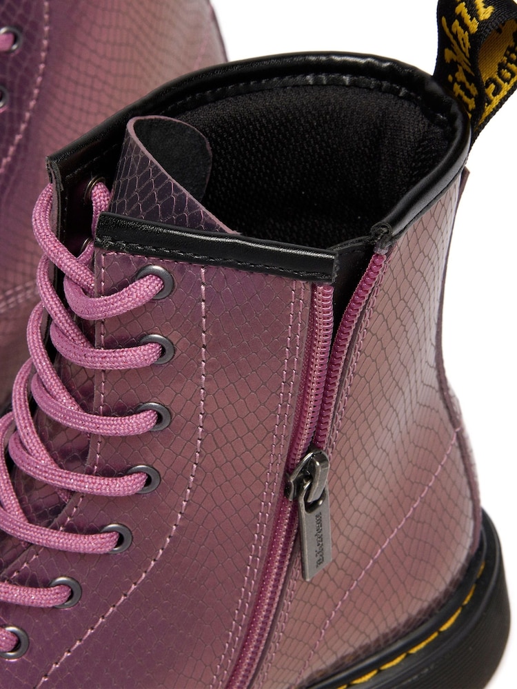 Dr. Martens Pink 1460 Y Copper Reptile Emboss Shoes - Image 4 of 4 Dr. Martens Pink 1460 Y Copper Reptile Emboss Shoes - Image 4 of 4