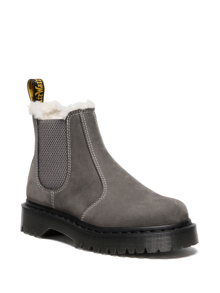 Dr. Martens Grey 2976 Bex Fl Milled Nubuck Shoes - Image 1 of 4