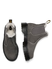 Dr. Martens Grey 2976 Bex Fl Milled Nubuck Shoes - Image 3 of 4