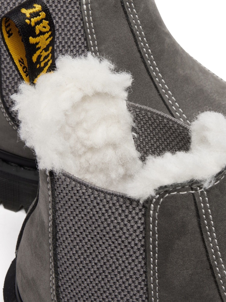 Dr. Martens Grey 2976 Bex Fl Milled Nubuck Shoes - Image 4 of 4