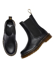 Dr. Martens Black 2976 Hi Milled Nappa Shoes - Image 3 of 4