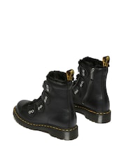 Dr. Martens Black 1460 Ltt Fl Milled Nappa+Wanama+Milo Fur Shoes - Image 2 of 4