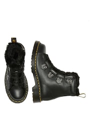 Dr. Martens Black 1460 Ltt Fl Milled Nappa+Wanama+Milo Fur Shoes - Image 3 of 4