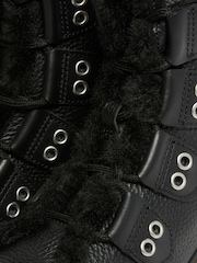 Dr. Martens Black 1460 Ltt Fl Milled Nappa+Wanama+Milo Fur Shoes - Image 4 of 4