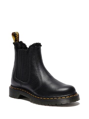 Dr. Martens Black 2976 Leonore Ii Milled Nappa Shoes - Image 1 of 4