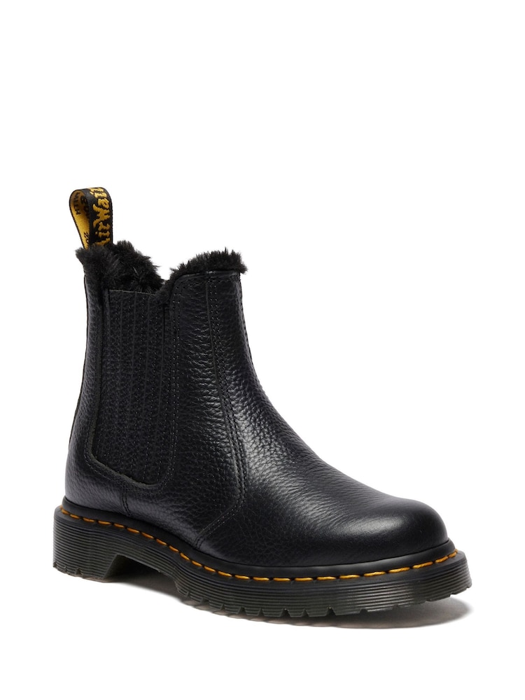 Dr. Martens Black 2976 Leonore Ii Milled Nappa Shoes - Image 1 of 4