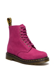 Dr. Martens Pink 1460 Pascal Milled Nubuck Shoes - Image 1 of 4