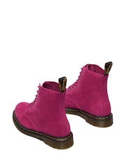 Dr. Martens Pink 1460 Pascal Milled Nubuck Shoes - Image 2 of 4