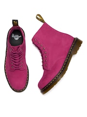 Dr. Martens Pink 1460 Pascal Milled Nubuck Shoes - Image 3 of 4