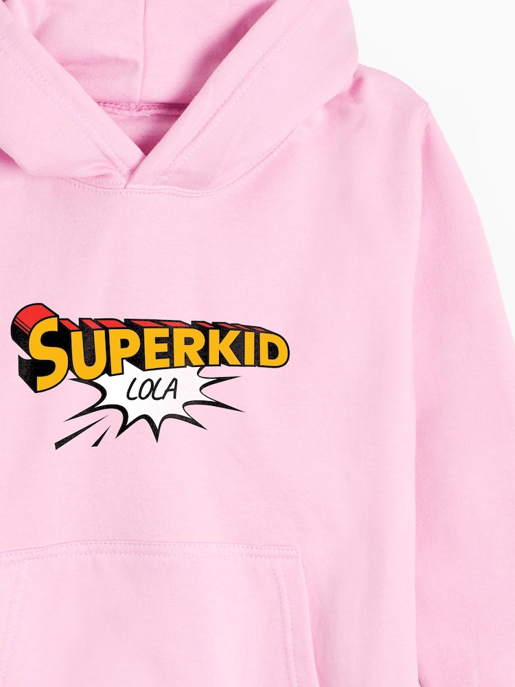 Personalised Boys Superkid Hoodie by Stitch Style - Image 2 of 4