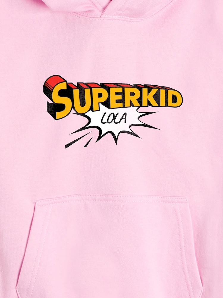 Personalised Boys Superkid Hoodie by Stitch Style - Image 4 of 4
