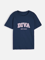 Personalised Girls Diva T-Shirt by Stitch Style - Image 1 of 4