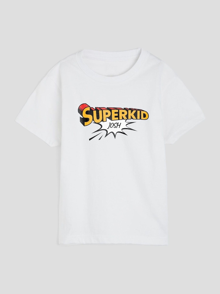 Personalised Boys Superkid T-Shirt by Stitch Style - Image 1 of 4