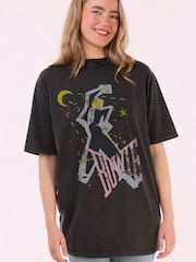 Supacult Black David Bowie Serious Moonlight Music T-Shirt - Image 1 of 3