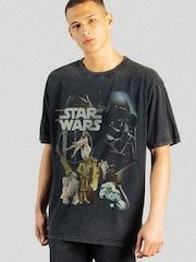 Supacult Black Star Wars New Vintage T-Shirt - Image 1 of 4