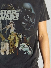 Supacult Black Star Wars New Vintage T-Shirt - Image 3 of 4