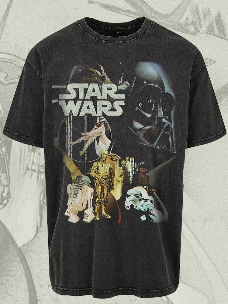 Supacult Black Star Wars New Vintage T-Shirt - Image 4 of 4