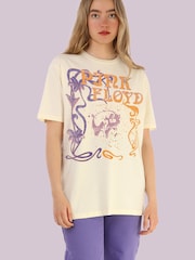 Supacult Natural Pink Floyd Art Deco Music T-Shirt - Image 2 of 3