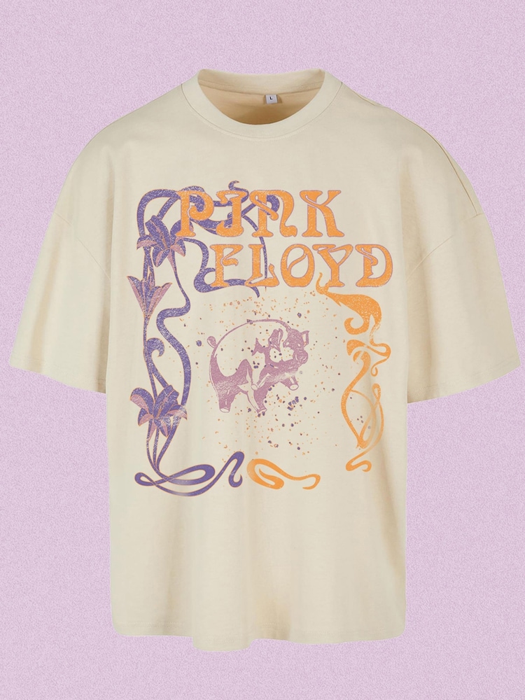 Supacult Natural Pink Floyd Art Deco Music T-Shirt - Image 3 of 3